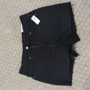 High waisted denim shorts